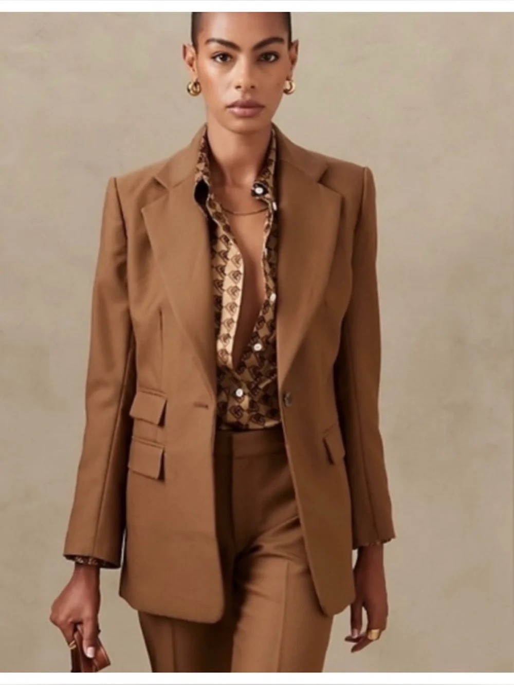 NWT Banana Republic Lido Blazer Women's Size 12 Brown 100% Wool